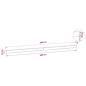 Preview: Markisenvolant Creme Gestreift 600 cm