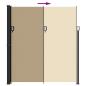 Preview: Seitenmarkise Ausziehbar Beige 220x500 cm