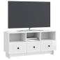 Preview: TV-Schränk Hochglanz Weiß 102 x 34,5 x 50 cm Holzwerkstoff