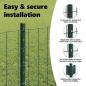 Preview: Zaun mit Pfosten Grün 0,8 x 10 m Stahl und PVC