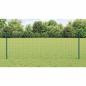 Preview: Zaun mit Pfosten Grün 0,8 x 10 m Stahl und PVC