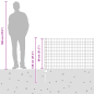 Preview: Zaun mit Pfosten Grün 0,8 x 10 m Stahl und PVC