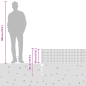 Preview: Schweissdrahtzaun mit Pfosten 10 x 0,4 m Grau Netz