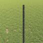 Preview: Sechseckzaun mit Pfosten 10 x 1 m PVC-beschichteter Stahl Grau