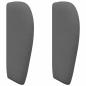Preview: Kopfteil Ohr Dunkelgrau 40 x 23 x 6 cm Stoff