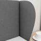 Preview: Kopfteil Ohr Dunkelgrau 40 x 23 x 6 cm Stoff
