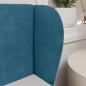 Preview: Kopfteil Ohr Blau 40 x 23 x 6 cm Samt