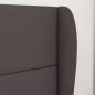 Preview: Kopfteil Ohr Braun 80 x 23 x 6 cm Stoff