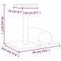 Preview: Kratzbaum mit Tunnel Creme 60x34,5x50 cm