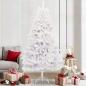 Preview: ARDEBO.de - Künstlicher Weihnachtsbaum Weiß 210 cm PVC und Metall