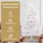 Preview: Künstlicher Weihnachtsbaum Weiß 210 cm PVC und Metall