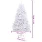 Preview: Künstlicher Weihnachtsbaum Weiß 210 cm PVC und Metall