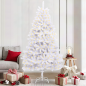 Preview: Künstlicher Weihnachtsbaum Weiß 210 cm PVC und Metall