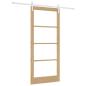Preview: Schiebetür ORKDAL Natur 93 x 211 cm Massivholz Kiefer und Glas