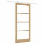 Preview: Schiebetür ORKDAL 93 x 211 cm Massivholz Kiefer und Glas Natur
