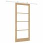Preview: Schiebetür ORKDAL 93 x 211 cm Massivholz Kiefer und Glas Natur