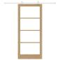 Preview: Schiebetür ORKDAL 93 x 211 cm Massivholz Kiefer und Glas Natur