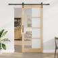 Preview: ARDEBO.de - Schiebetür 93 x 211 cm Massivholz Kiefer und Glas Natur