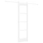 Preview: Schiebetür 61 x 198,5 cm Massivholz Kiefer und Glas Weiß