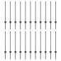 Preview: Eingebetteter Zaunpfosten 22 Stk. Grau 120 cm