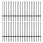Preview: Zaunpfosten 44 pcs Grau 120 cm Stahl