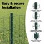 Preview: Zaun mit Pfosten Grün 0,6 x 25 m Stahl und PVC