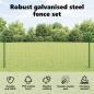 Preview: Zaun mit Pfosten Grün 0,8 x 25 m Stahl