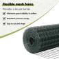 Preview: Zaun mit Pfosten Grün 0,8 x 25 m Stahl