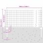 Preview: Zaun mit Pfosten Grün 0,6 x 50 m Stahl und PVC