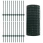 Preview: Zaun mit Pfosten Grün 0,6 x 50 m Stahl und PVC