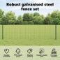 Preview: Eurozaun mit Pfosten 50 x 0,6 m PVC-beschichteter Stahl Grün