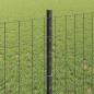 Preview: Euro-Zaun mit Pfosten 25 x 0,8 m PVC-beschichteter Stahl Grau