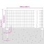 Preview: Zaun mit Pfosten Grau 0,6 x 25 m Stahl und PVC