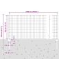 Preview: Zaun mit Pfosten Grau 0,8 x 25 m Stahl und PVC