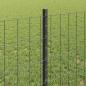 Preview: Zaun mit Pfosten Grau 0,8 x 25 m Stahl und PVC