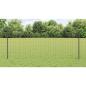 Preview: Zaun mit Pfosten Grau 0,8 x 25 m Stahl und PVC