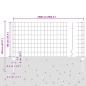Preview: Zaun mit Pfosten Grau 0,8 x 25 m Stahl und PVC