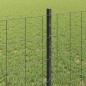Preview: Zaun mit Pfosten Grau 0,8 x 25 m Stahl und PVC