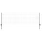 Preview: Zaun mit Pfosten Grau 0,8 x 25 m Stahl und PVC