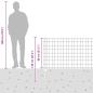 Preview: Zaun mit Pfosten Grau 0,8 x 25 m Stahl und PVC