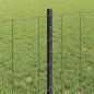 Preview: Euro-Zaun mit Pfosten 25 x 0,6 m PVC-beschichteter Stahl Grau