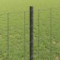 Preview: Zaun mit Pfosten Grau 0,8 x 25 m Stahl
