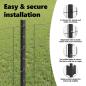 Preview: Eurozaun mit Pfosten 25 x 0,8 m PVC-beschichteter Stahl Grau