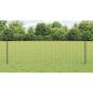 Preview: Eurozaun mit Pfosten 25 x 0,8 m PVC-beschichteter Stahl Grau