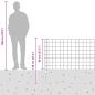 Preview: Zaun mit Pfosten Grau 0,8 x 25 m Stahl