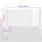 Preview: Zaun mit Pfosten Grau 0,6 x 50 m Stahl und PVC