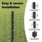 Preview: Zaun mit Pfosten Grau 0,6 x 50 m Stahl und PVC