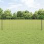 Preview: ARDEBO.de - Euro-Zaun mit Pfosten 50 x 0,6 m PVC-beschichteter Stahl Grau