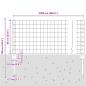Preview: Zaun mit Pfosten Grau 0,6 x 25 m Stahl und PVC
