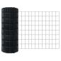Preview: Zaun mit Pfosten Grau 0,6 x 25 m Stahl und PVC